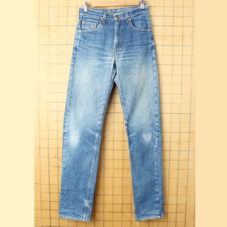 90s USA製 Levis 505 リーバイス ブルー ジーンズ デニム パンツ W28 アメリカ古着