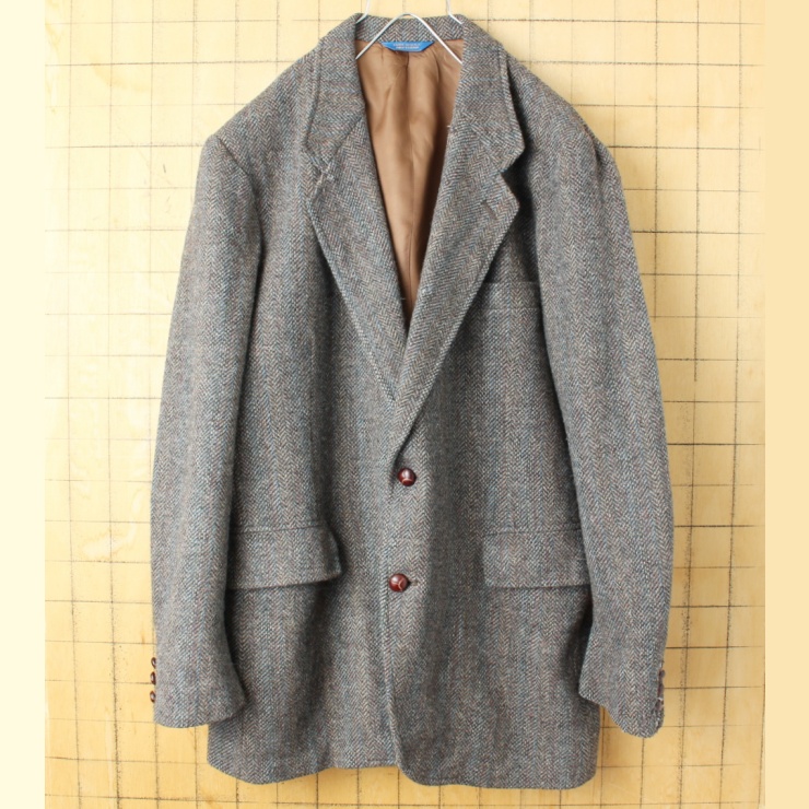 80s 90s USA製 PENDLETON ウール テーラード ジャケット メンズXL相当 グレー アメリカ古着