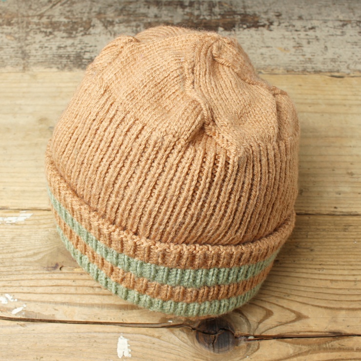 EURO アクリル ニット キャップ ベージュ ヨーロッパ古着 111324aw130