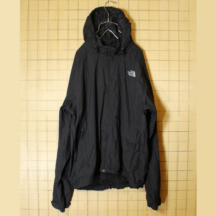 North Face ノースフェイス Hydrenalite ナイロンジャケット パーカー ブラック メンズM フード 古着