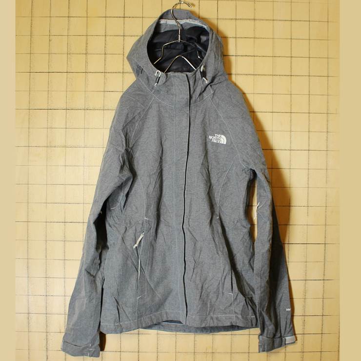 THE NORTH FACE ノースフェイス HYVENT2.5L ナイロンジャケット グレー レディースS レインジャケット 古着