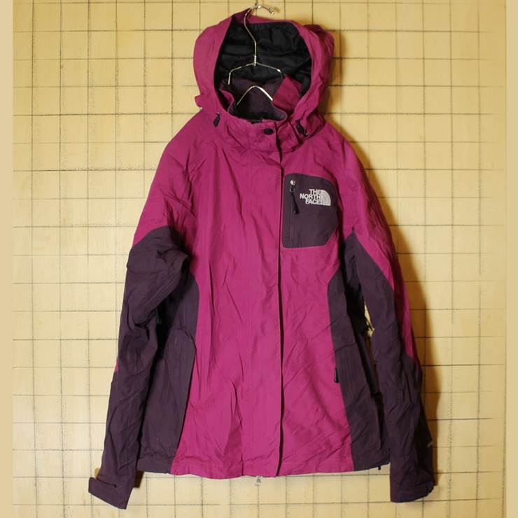 THE NORTH FACE ノースフェイス HYVENT ナイロンジャケット パープル レディースXS レインジャケット 古着