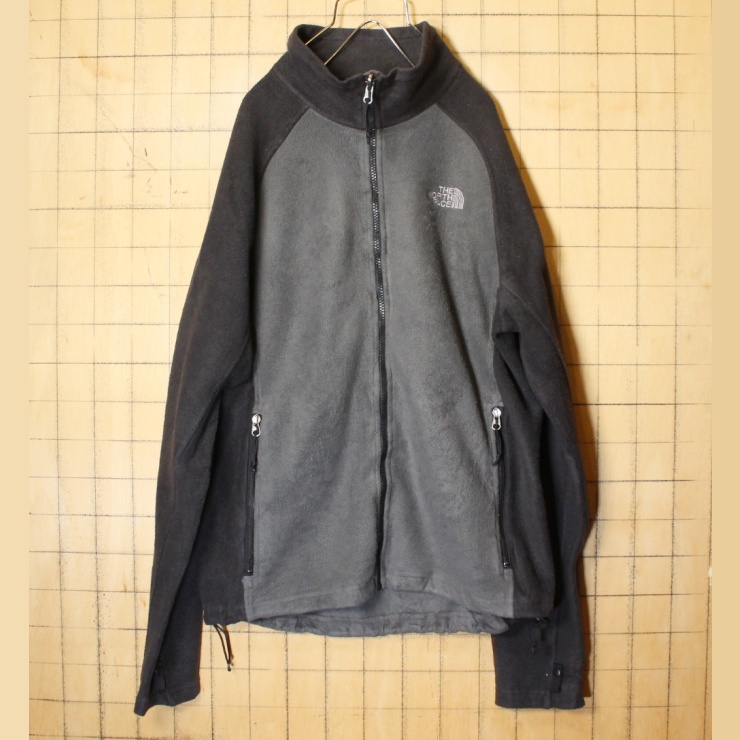 THE NORTH FACE ノースフェイス フリース ジップアップ ジャケット グレー メンズM アウトドア アメリカ古着 121521aw12