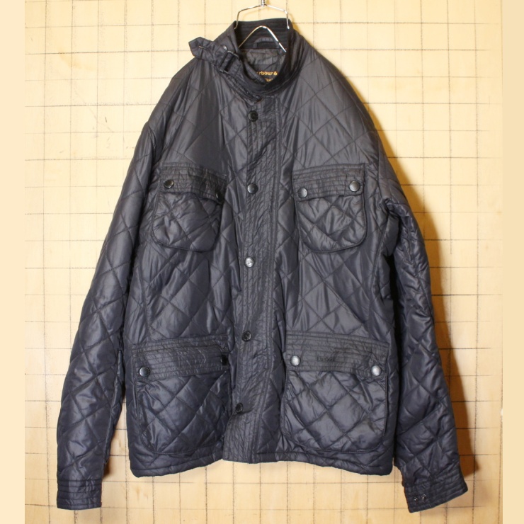 Barbour INTERNATIONAL TOKITO  バブアー ナイロン キルティング ジャケット ブラック メンズML相当 アウトドア 古着