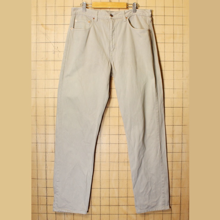 EURO Levis ユーロ リーバイス 615 ベージュ ジーンズ カラー デニム パンツ W36 ヨーロッパ古着 121521aw85