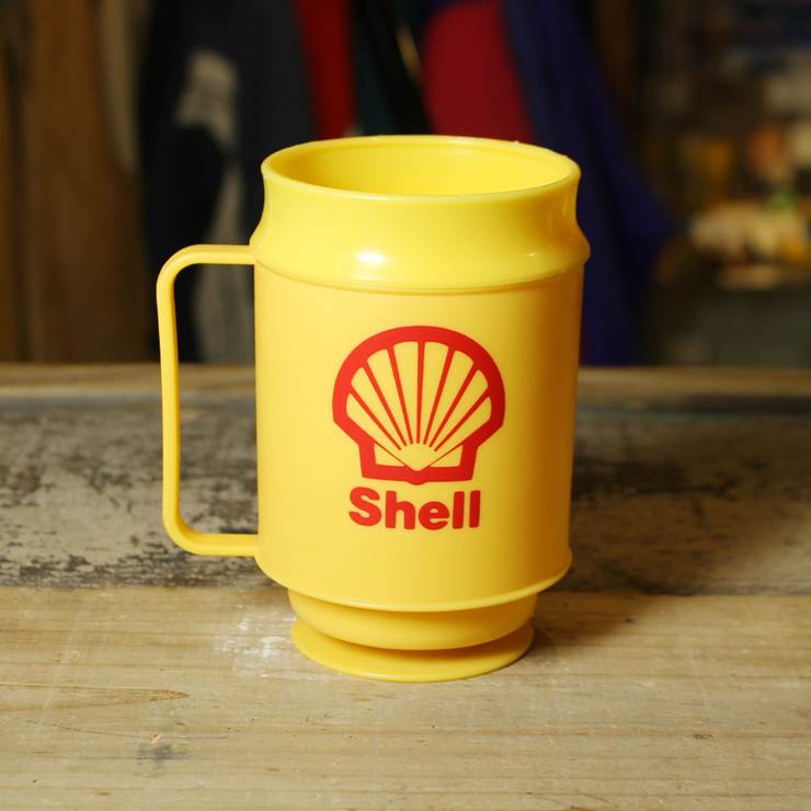 80s Shell プラスチック マグカップ シェル ヴィンテージ Partners COMMITTED to safety