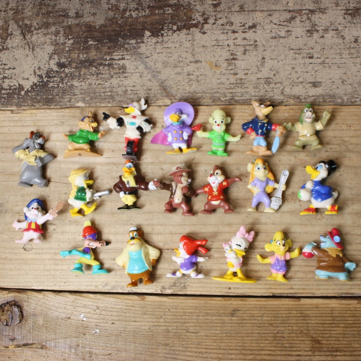 1991 DISNEY KELLOGG'S チップ＆デール ガミーベアーズ ドナルド レスキューレンジャーズ PVC フィギュア 20個セット ディズニー ケロッグ ビンテージ