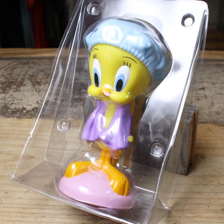 1995 LOONEY TUNES ルーニーテューンズ TWEETY トゥイーティー フィギュア ハブラシホルダー TOOTHBRUSH HOLDER