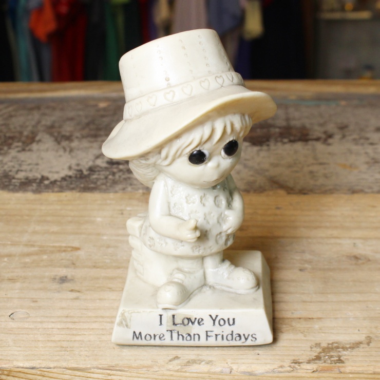 70s USA製 I Love You More Than Fridays メッセージドール R.& W. BERRIES CO'S