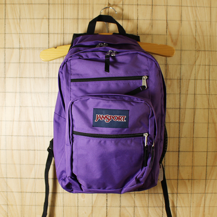 JANSPORT/USED/パープル・紫/ビッグステューデント/ナイロンキャンバスリュックサック・デイパック/bar37