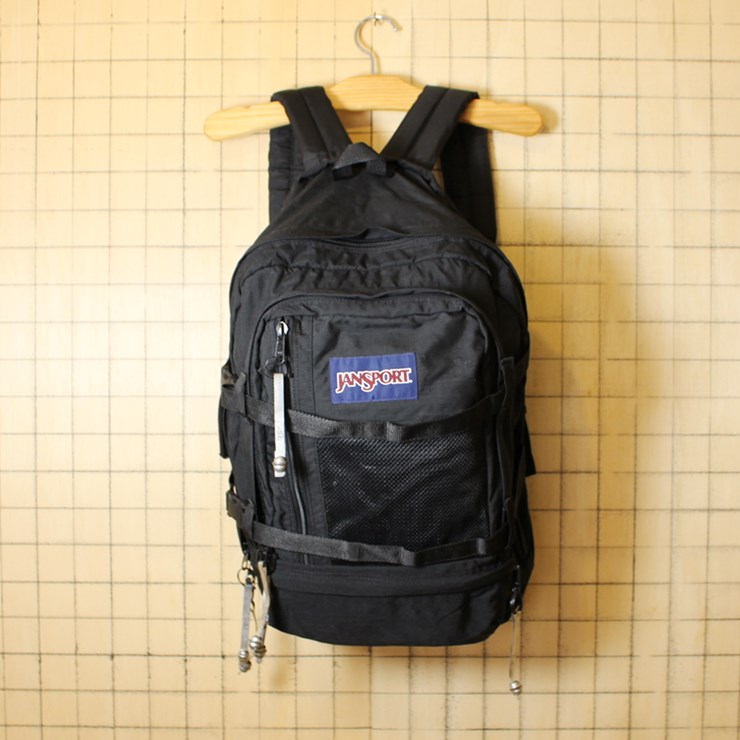 JANSPORT ジャンスポーツ USED 中古 ブラック 2WAY リュックサック ディパック ハンドバック 古着 bar55 / 古着屋