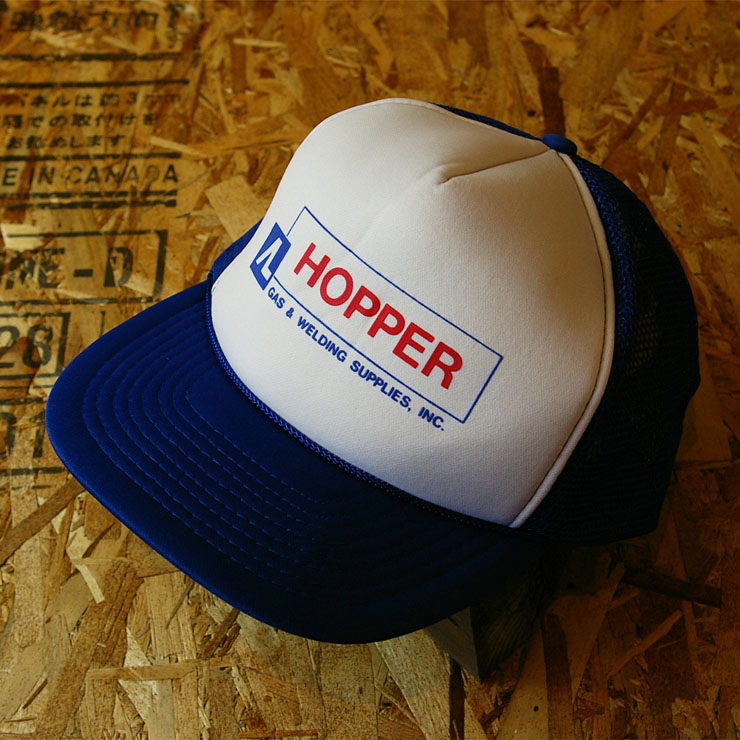 【MOHR'S】古着HOPPER GAS&WELDING SUPPLIES,INC.プリントブルー(青)キャップ