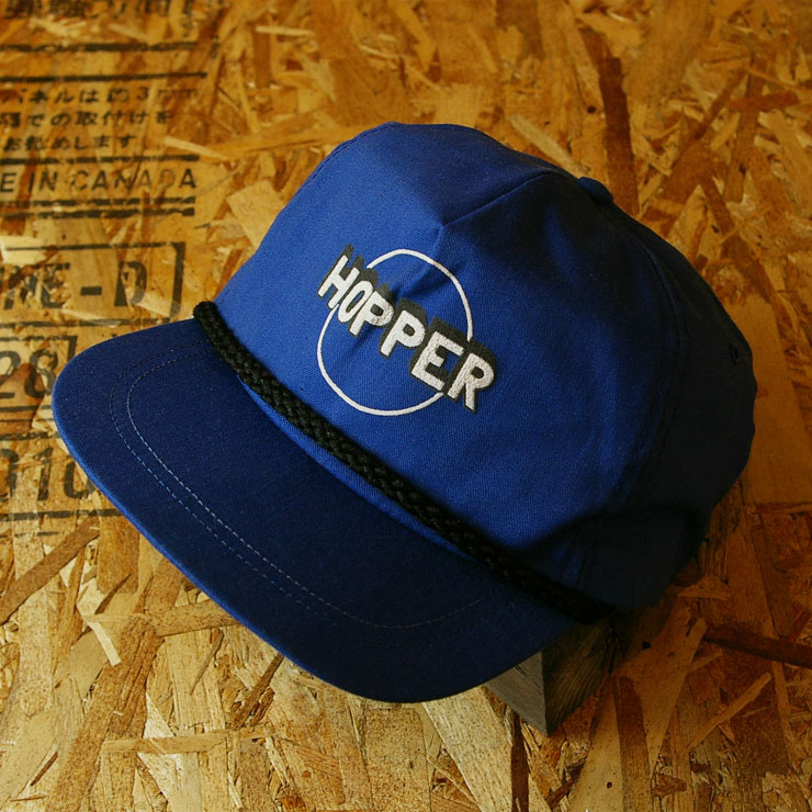 【HOPPER】USA(アメリカ)製古着プリントブルー(青)キャップ