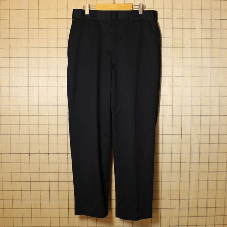 ディッキーズ Dickies USA製 古着 ワークパンツ ブラック w36l30 co-p-107