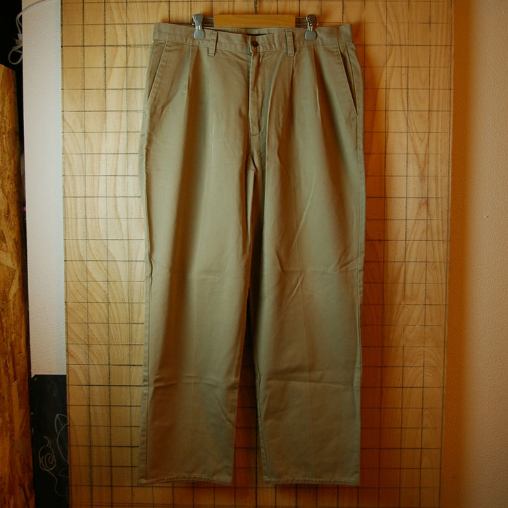 【DOCKERS】古着カーキ2タックパンツ・スラックス|メンズW36|co-p-39