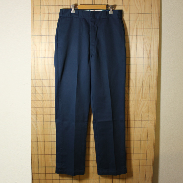 Dickies/80'sUSA製古着/ネイビーTALONワークパンツ/874/w34l34/co-p-73