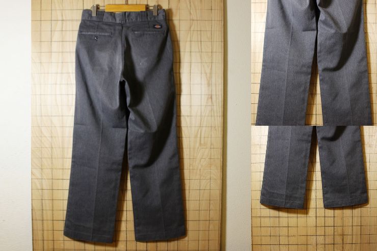 Dickies/80sUSA製古着/霜降り/ヘザーグレー/TALON/874ワークパンツ/W31L32/co-p-79 / 古着屋ataco