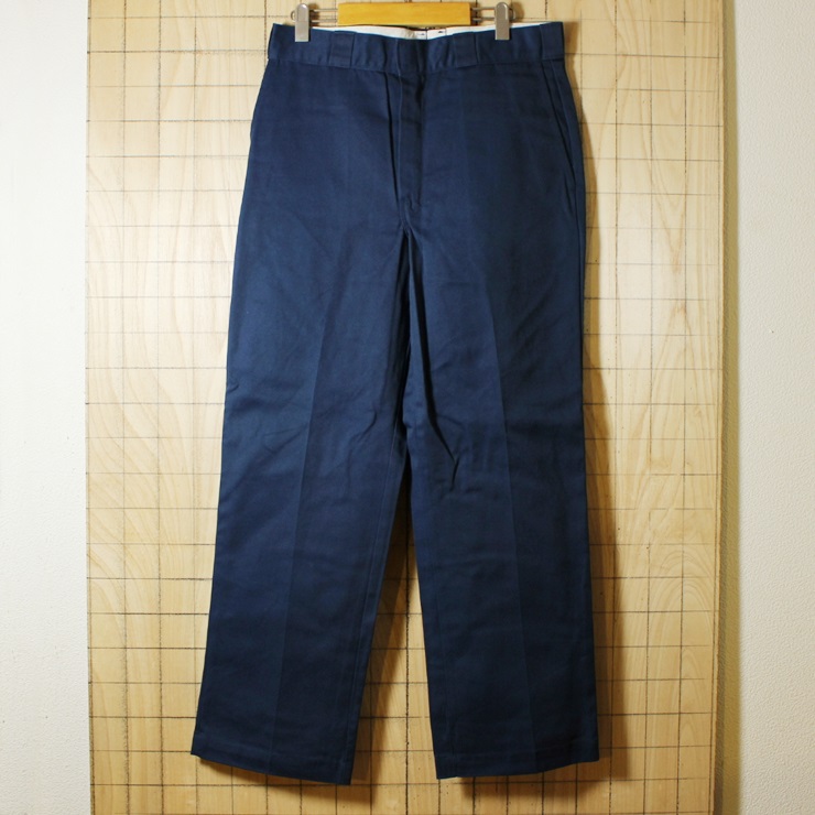 Dickies/80sUSA製古着/ネイビー/TALON/ワークパンツ/w34l30/co-p-86