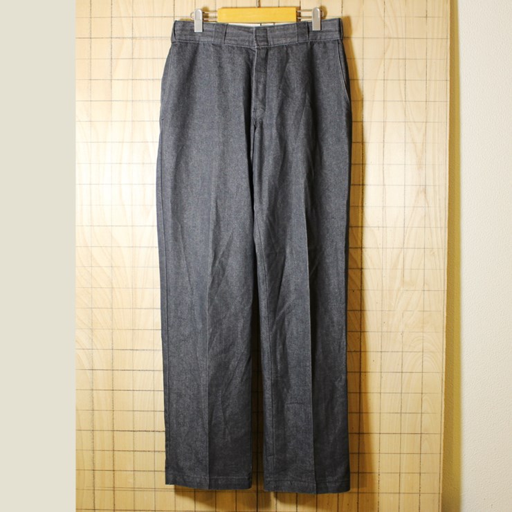 Dickies/USA製古着/ブラック/デニムパンツ/W32L34/co-p-94