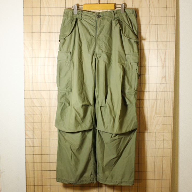 M-65/USA製70sミリタリー古着/オリーブドラブ/フィールドパンツ/MEDIUM・REGULAR/W34相当