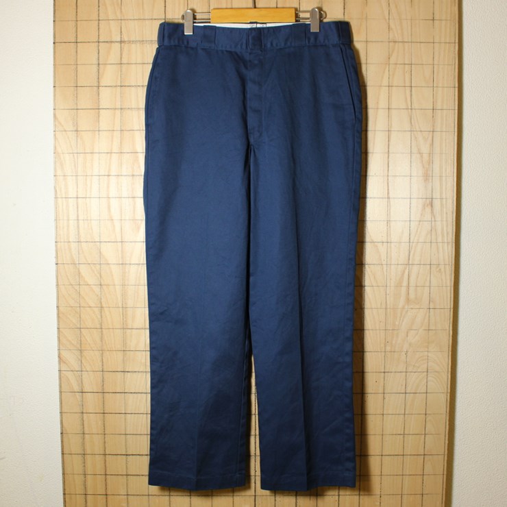 Dickies ディッキーズ ワークパンツ W34L30 ネイビー USA製 古着 talon co-p-99