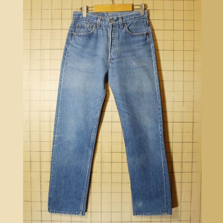 USA製 80s Levis リーバイス 501 ジーンズ デニム パンツ ブルー W30 古着 de-p-42