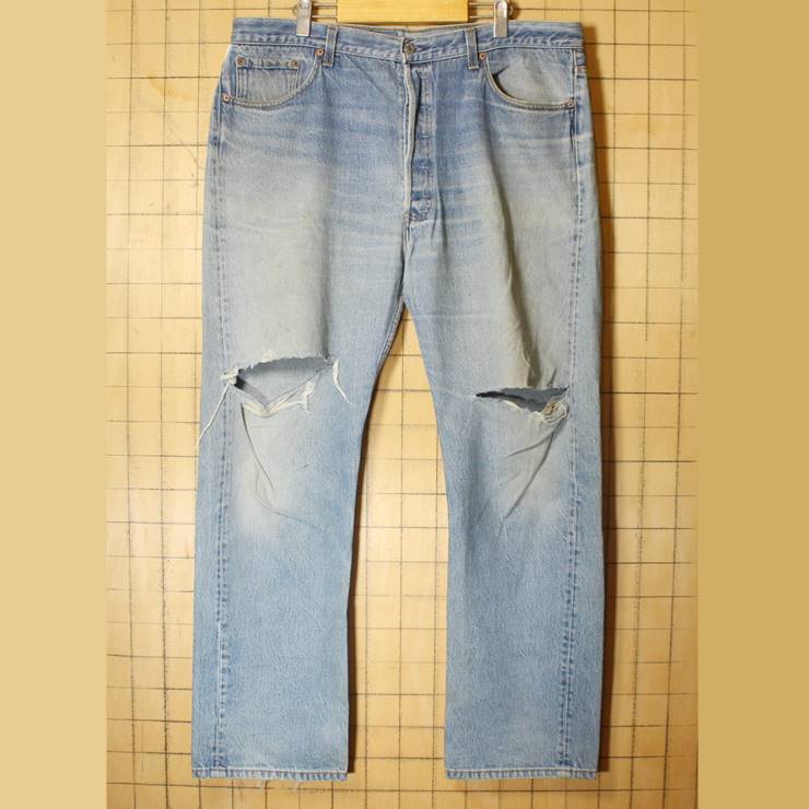 ビッグサイズ USA製 Levis リーバイス 501xx ジーンズ デニム パンツ W42 ブルー 古着