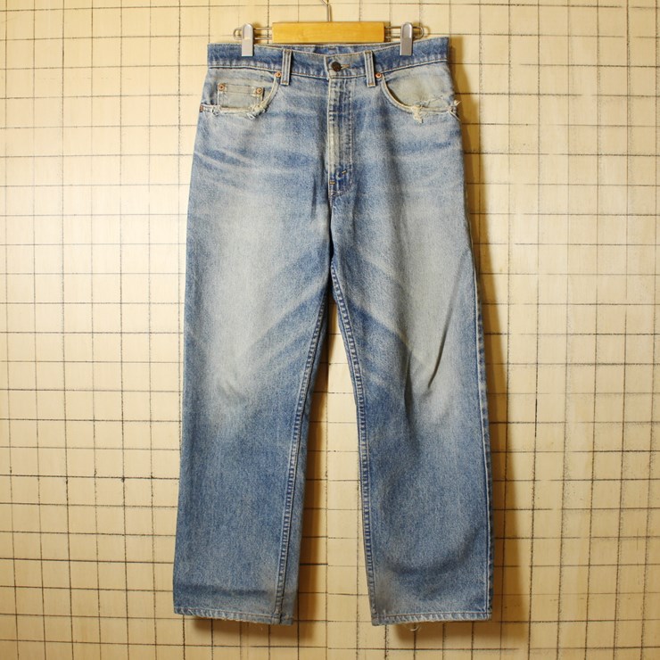 Levis リーバイス 510 ジーンズ デニム パンツ テーパード USA製 古着 ブルー W32