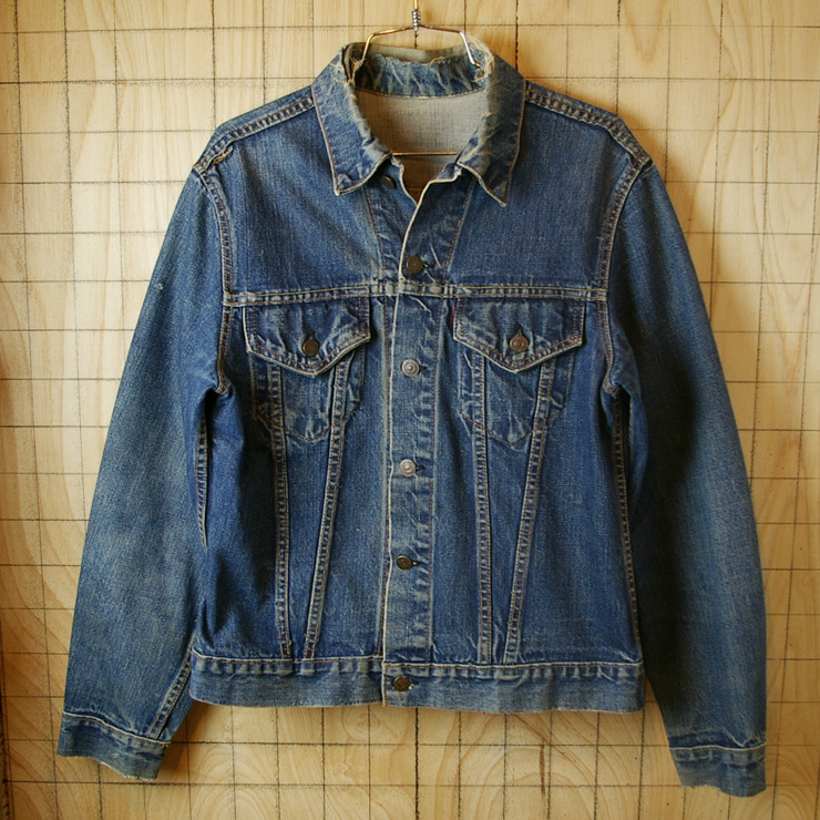 【LEVI'S】USA製60sビンテージ古着70505ビッグEサード濃紺デニムジャケット・Gジャン|サイズM相当|dj-12