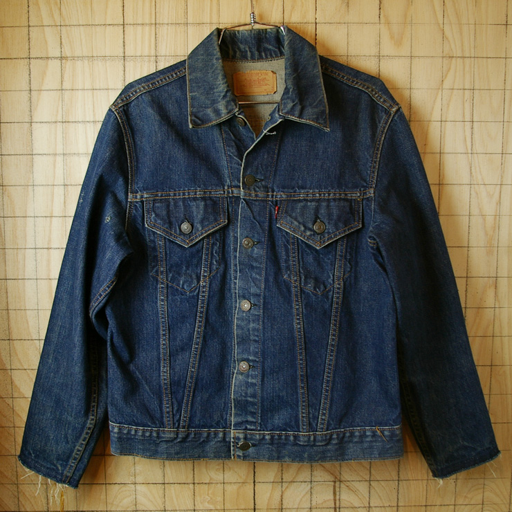 【LEVI'S】USA製60sビンテージ古着70505ビッグEサード濃紺デニムジャケット・Gジャン|サイズM相当