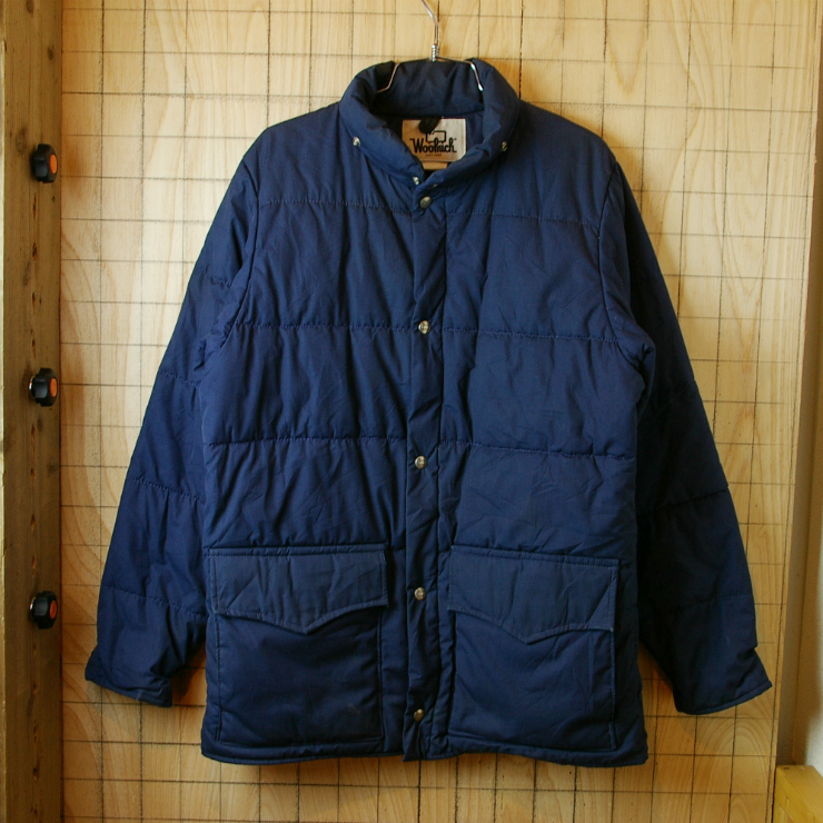 【WoolRich】US古着70'sビンテージネイビー(紺)ダウンジャケット【ウールリッチ】 / 古着屋ataco garage