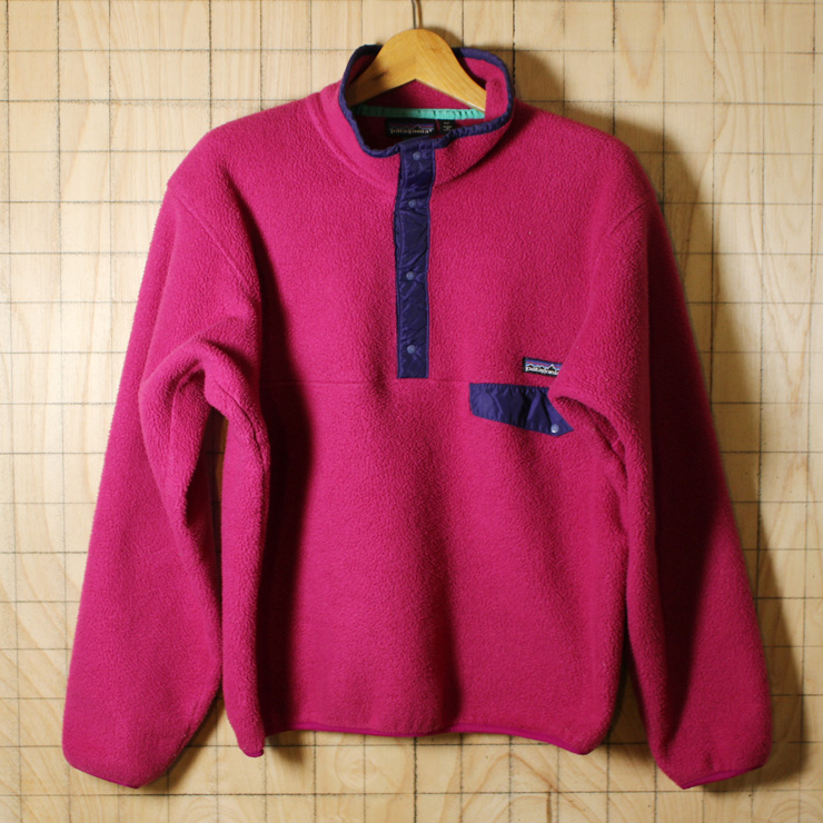 patagonia/90年製USA古着スナップTプルオーバーフリース/メンズM