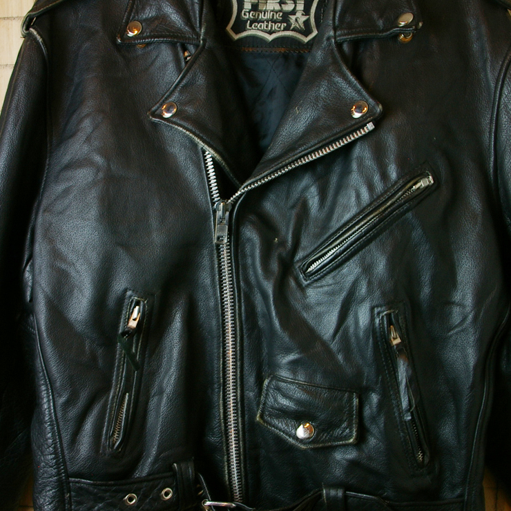革 ジャン レザー ジャケット first genuine leather - アウター