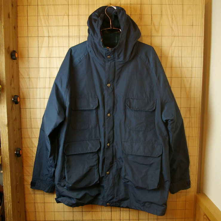 【Woolrich】USA製70sビンテージ古着ネイビー裏地ウールブランケット60/40クロスマウンテンパーカー|メンズXLサイズ|ビッグサイズ|mp-15