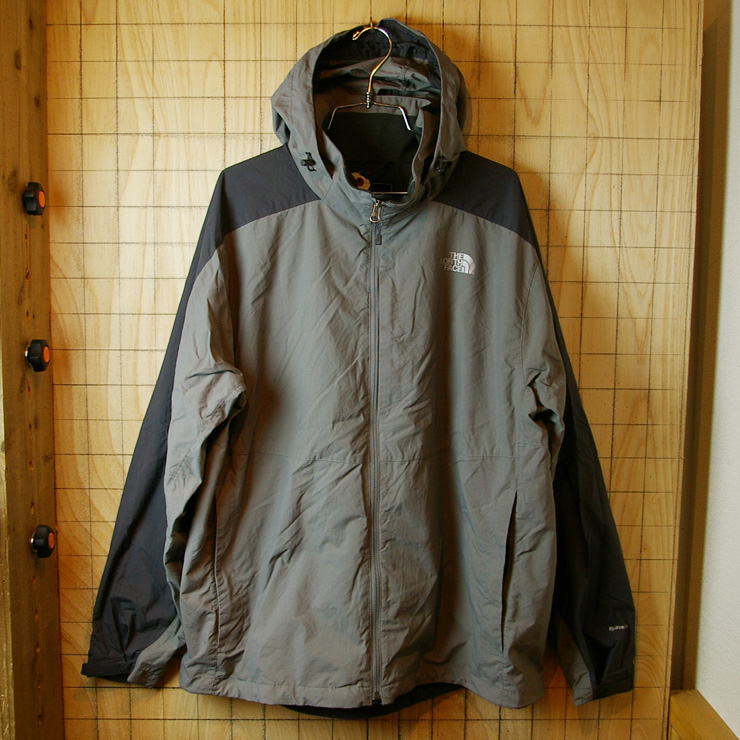 【THE NORTH FACE】2010model(Hydrenalite)古着グレー(灰)ジップアップナイロンジャケット|サイズXL