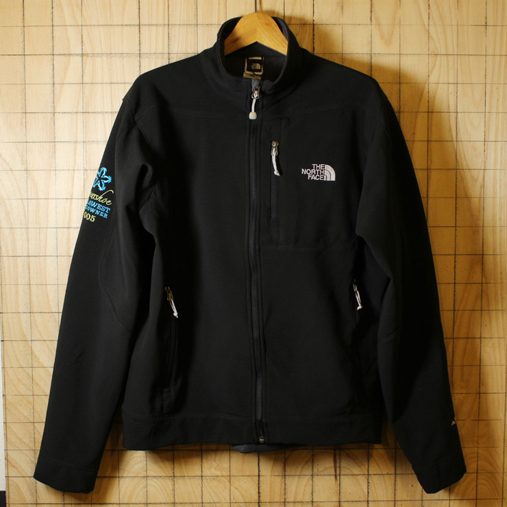 THE NORTH FACE/古着ブラックエイペックスバイオニックジップアップソフトシェルジャケット/メンズM/APEX BIONIC JACKET