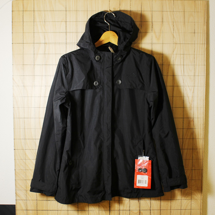 THE NORTH FACE/新古品デッドストックブラック(黒)CarliジップアップHYVENTナイロンジャケット/レディースM/レインコート