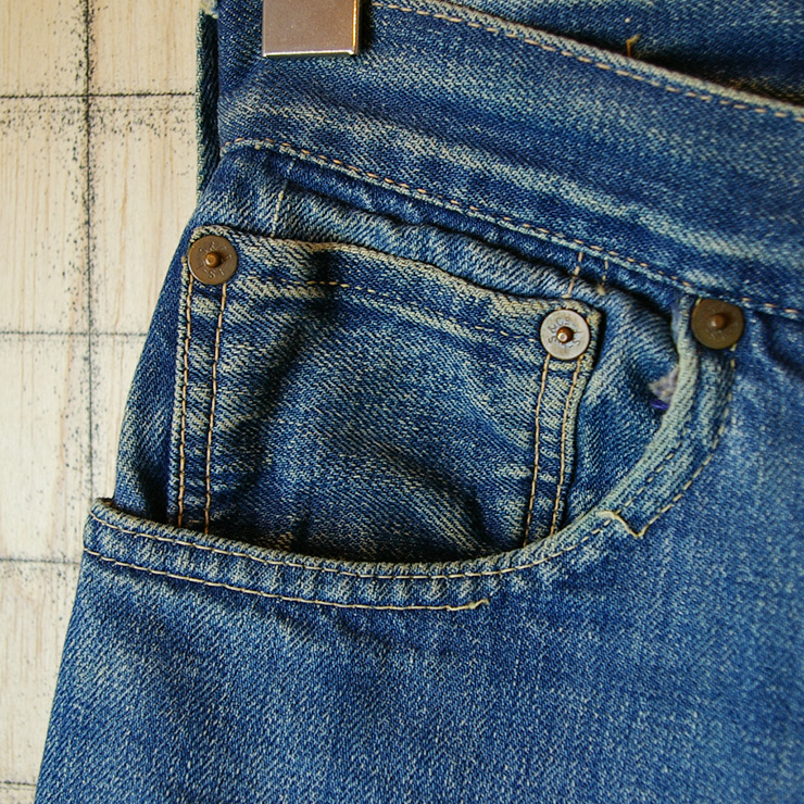【Levis】30sビンテージ古着USA製濃紺Levis201リネンパッチバックルバックデニムパンツ/ジーンズw29