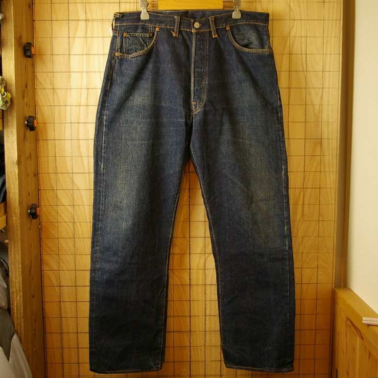 【Levis501Aタイプ】ビンテージ60s古着USA製BigE紙パッチデニムパンツ/ジーンズ|W38L36