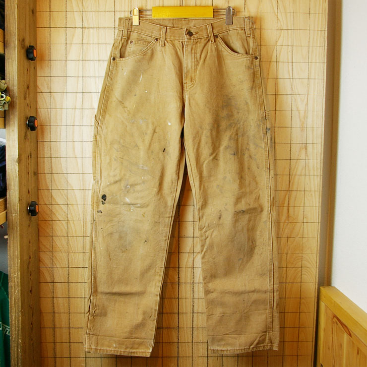 【Dickies】古着ダック地ペインターワークパンツW32L32