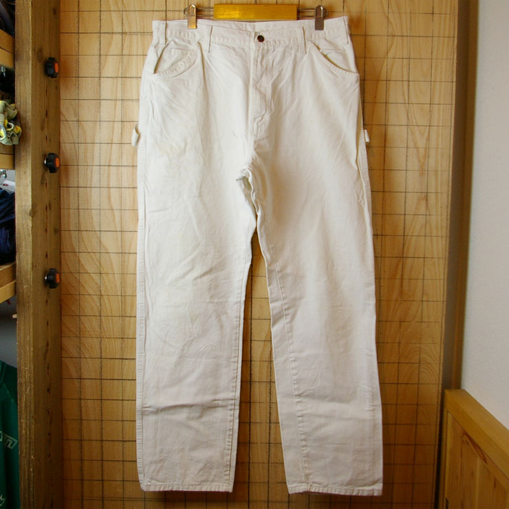 【Dickies】古着オフホワイトペインターワークパンツW36L34SHERWIN WILLIAMS