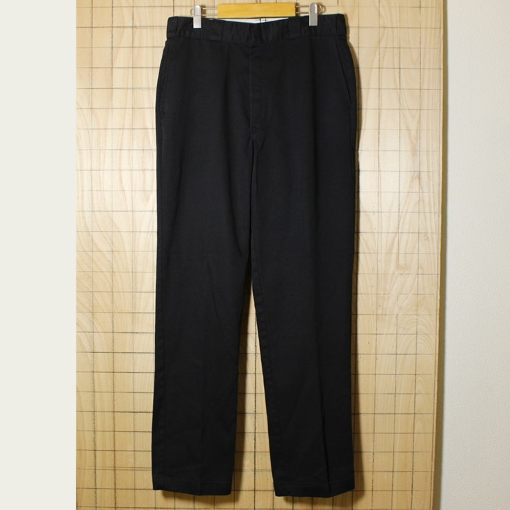 Dickies/USA製古着/ブラック/ワークパンツ/W34L34/pan-151