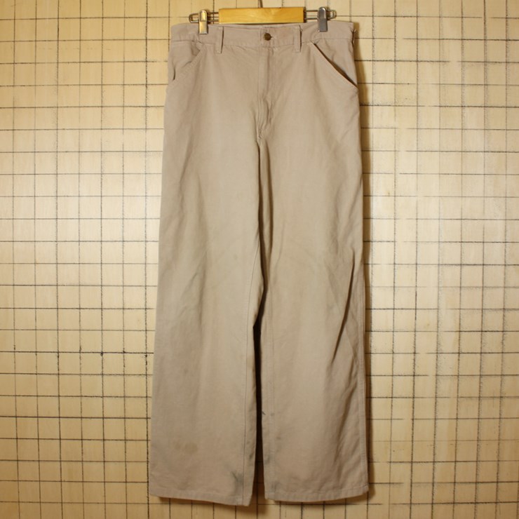 Carhartt カーハート USA製 古着 ベージュ ペインターパンツ W33L34