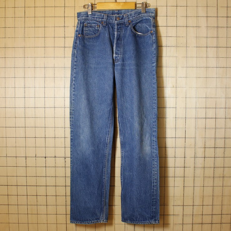 Levis リーバイス 501 ジーンズ デニム パンツ USA製 古着 ブルー W33L34