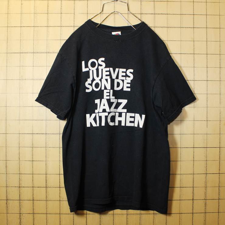 LOS JUEVES SON DE EL JAZZ KITCHEN プリント 半袖 Tシャツ ブラック メンズM 古着 Fruit of the Loom pan296