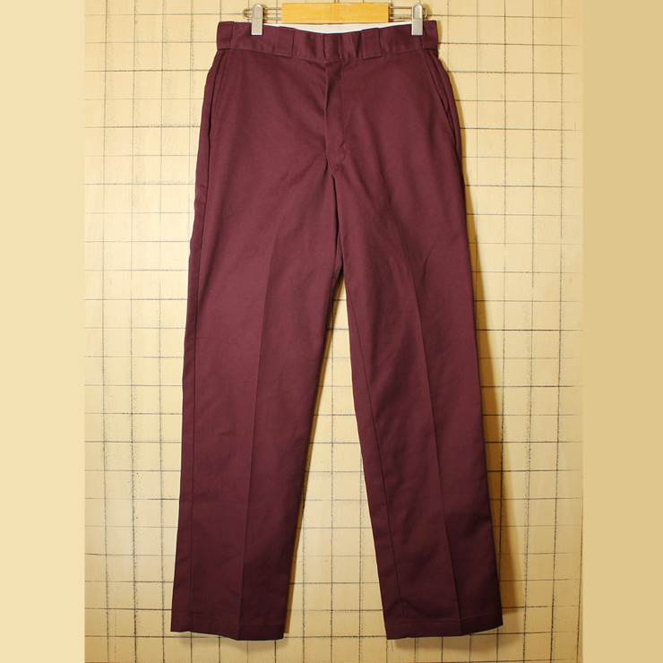 Dickies ディッキーズ エンジ レッド 874ワークパンツ W30 チノパン 古着 pan310