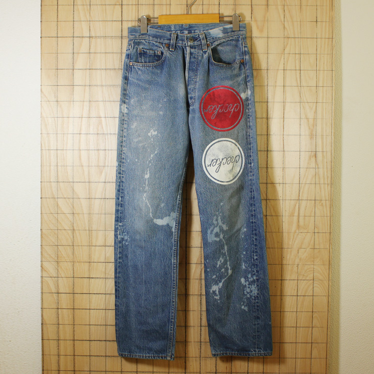 Levis501/USA製古着/ブルーリメイクジーンズ・デニムパンツ/W30L34