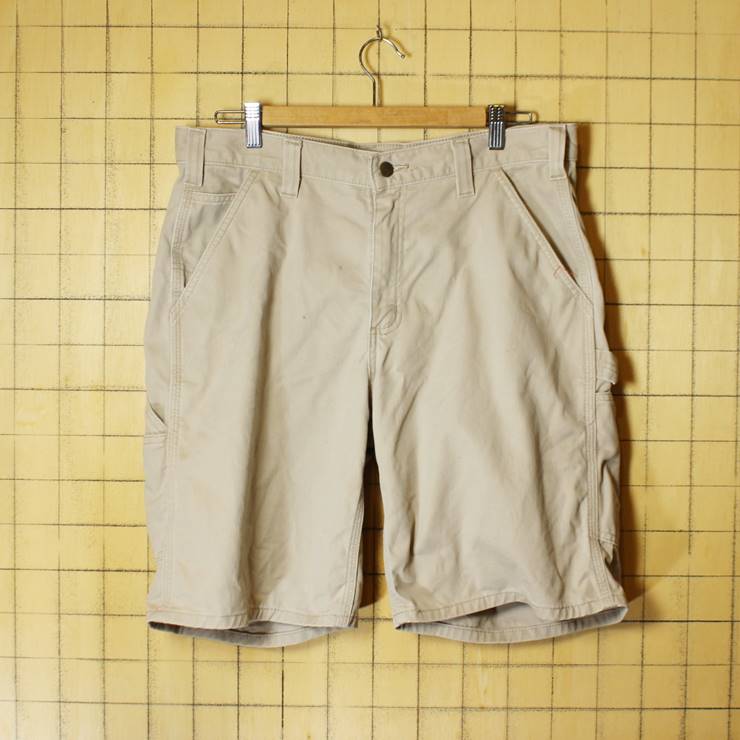 carhartt カーハート ショートパンツ ベージュ W34 ショーツ 短パン ハーフパンツ アメリカ古着