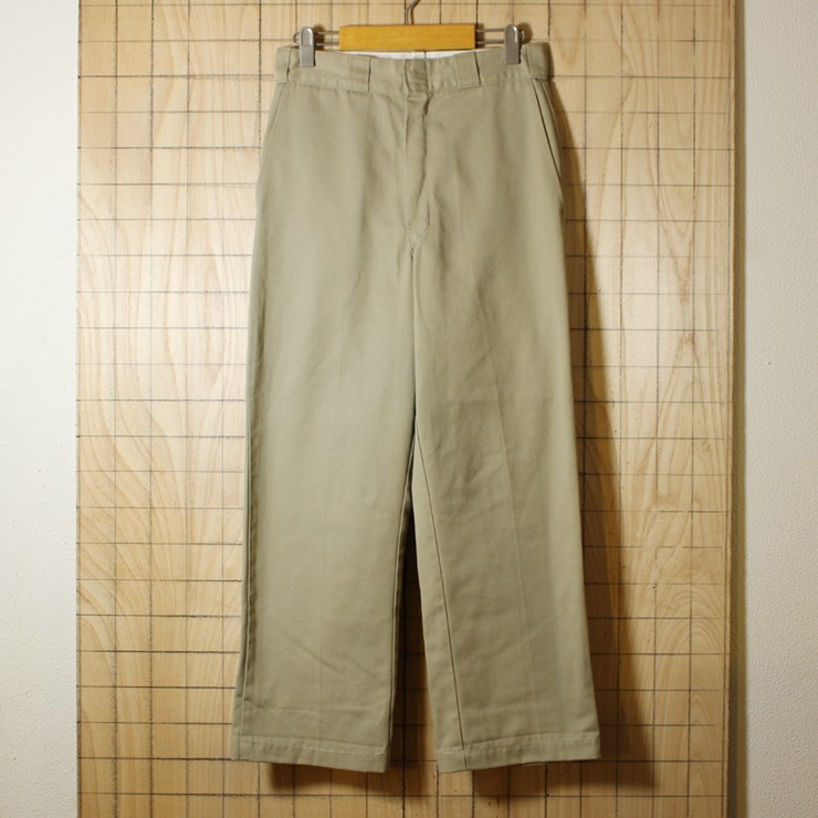 Dickies/USA製古着/ベージュ/TALON/ワークパンツ/w30l34/pan-59