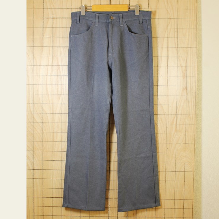 Levis517/USA製古着/ブルーグレー/SCOVILL/ポリパンツ/W33L32